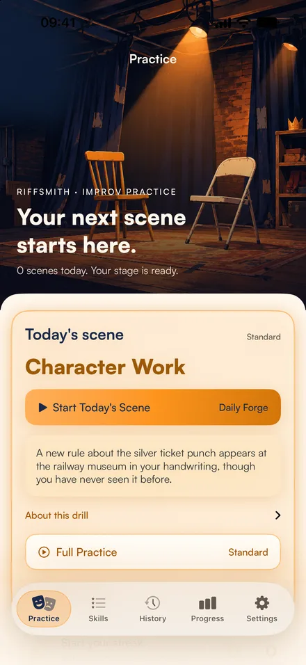 Riffsmith app screen 1