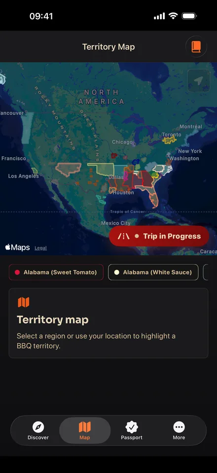 BBQ Wayfinder app screen 2
