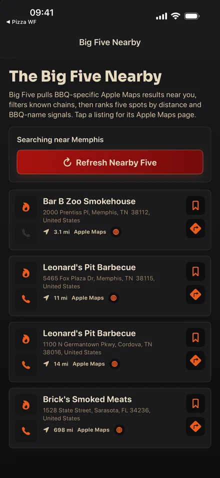 BBQ Wayfinder app screen 4