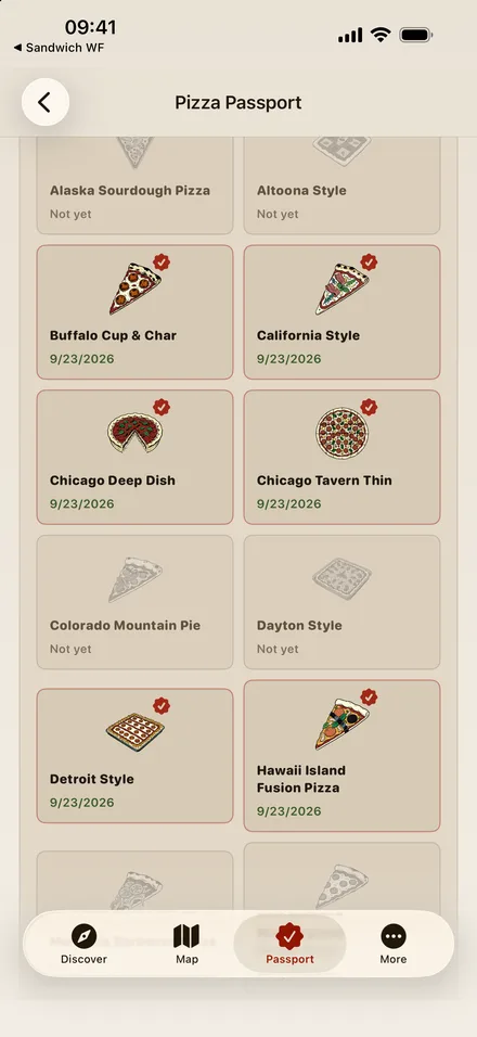 Pizza Wayfinder app screen 6