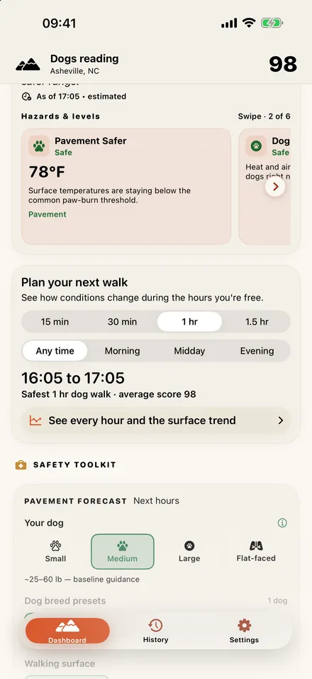 OutdoorScore app screen 2