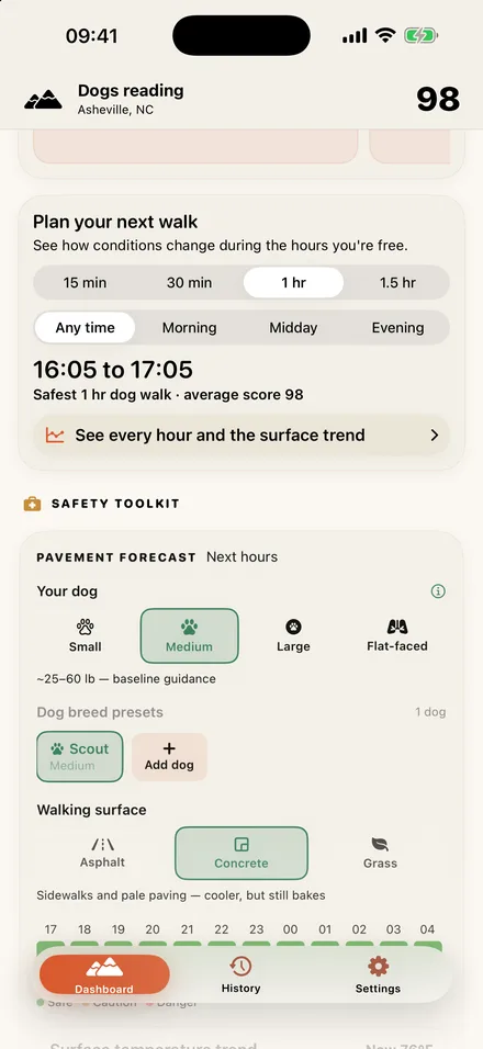 OutdoorScore app screen 4
