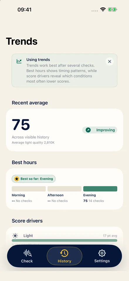 SpaceScore app screen 7